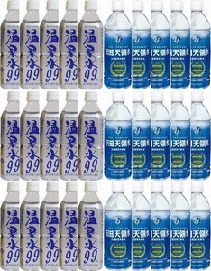 A set of 30 water supply beverages (hot spring water 99 (Kagoshima Prefecture) 15 Nita Tenjosui 15) 500ml x 30