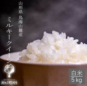 Yamagata Prefecture Shonai -produced glacier "Milky Queen" White rice 5kg Ordinance 4th year Production Directly Cultivated rice Free Shipping rice Popular rice
