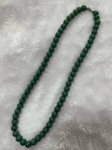 Natural stone green stone necklace diameter 8mm x length 45cm