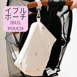 Iburu Pouch Om Tsu Pouch Baby Car Bag Large -capacity Compact Korean Flower Pattern