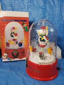 [Price reduction] ★ 2000 yen prompt decision! Upbk Beauty Snow Snowman Snow Dome Snow Dome Electric Music Holding Box Operation Confirmed