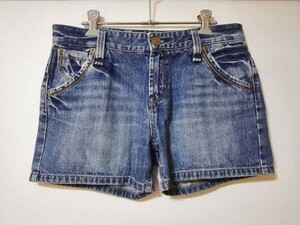 JJYK5-226 LOWRYS FARM Lawries Farm Short Pants Bottoms Denim Jeans Navy Navy Damage L