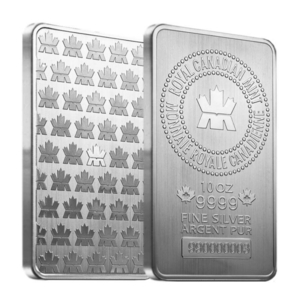 ● Canadian Canadian Mint / Canadian Mint Silver Bar Pure Silver 10 Oz / 10oz / Ingot