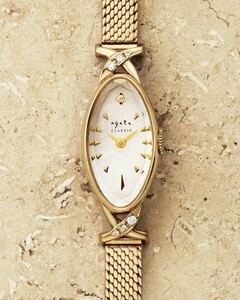 Agat Classic agete CLASSIC Oval Face Jewelry Watch Set 154,000 yen New Unused Box Women's Watch K10 Diamond