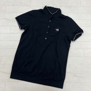 903 ◎ Made in Japan ADABAT Smart Pink Adabat Tops Shirt Short Sleeve Button Golf Wear Embroidery 38