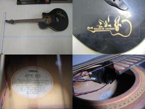 AKa5991 ◆ Hayabusa ◆ YAMAHA APX-6S Electric Acoustic Guitar Tsuyoshi Nagabuchi?　Used Junk Unspecified