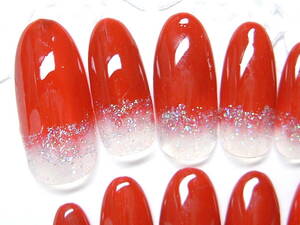Y ★ Prompt decision ★ Red ★ Gradation ★ Nail chip ★ 42