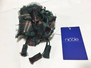 New tag department store product NICOLE Check Green Corsage Made in Japan