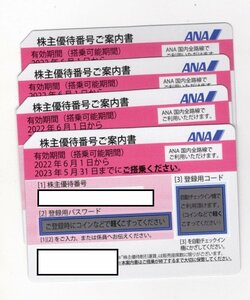 [Free Shipping] ANA shareholder discount coupon 4 pieces 2023/31 effective