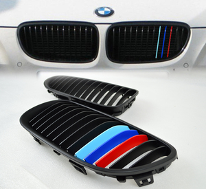 *Stock and immediate delivery left and right set BMW E92 E93 Late fl to black+m 3 color front grill ABS 2011-2013