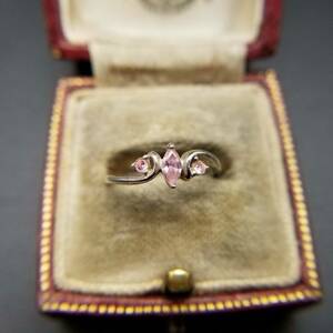 Pink Cubic Jilconia Marcacticat 925 Silver Vintage Ring Ring Retro Accessories Karen Pinky YMP ⑤ 10