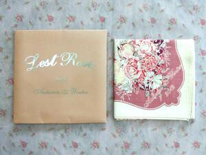 [Shipping included] [Unused ★ Beauty ★ Not for sale] L'ST Rose*Rest Rose ☆ Novelty Floral Handkerchief Large Pink type/2012AW