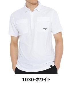 Callaway [Callaway] Men's Kanoko Short Sleeve Polo Shirt C22134109 LL White [2403] ★ Cat Pos Compatible ★