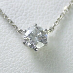 Diamond necklace per platinum 0.2 with carat appraisal 0.208CT F Color VVS2 Class 3EX Cut H &amp; CGL