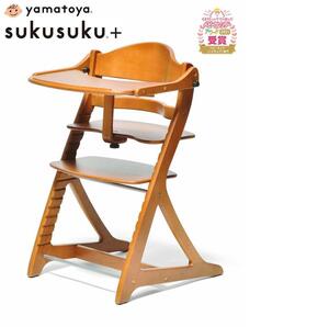 ● New unopened unopened [Daiwaya Masanori dealer / 1 year warranty] Sukusukuku chair plus table &amp; guard ● Color light brown 1502LB