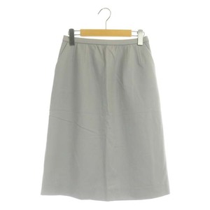 Lerian Leilian A Line Skirt Heart Heart Midi Length Wool 9 Gray /DF ■ OS Ladies