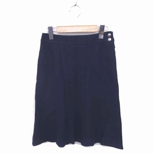 Michelle Clan MICHEL KLEIN Flare Skirt Knee Side Zip 36 Navy Navy Navy /TT23 Ladies