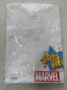 BOYS AND MEN T -shirt with Marvel White unopened! unused! Prompt decision!