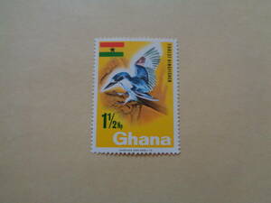 Ghana Stamps 1967 or 1969 Definitives 1967-1969 FOREST KINGFISHER (HALCYON SENEGALENSIS) Senegal Shobin 1+1/2