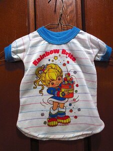 Vintage 80's ● RAINBOW BRITE Kids Ringer T-shirt ● 230306C4-K-TSH 1980S Kids Baby Short Sleeve Old Clothes