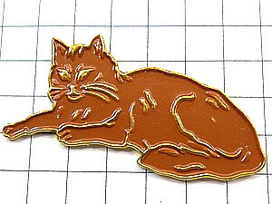 Pin badge / brown cat cat ◆ France limited pins ◆ Rare vintage pin batch