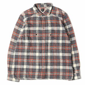 Paul Smith Paul Smith Shirt Round Color Heavy Check Flannel Shirt Gray Orange L Tops Casual Shirt Long Sleeve