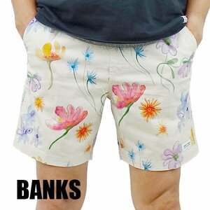 New unused M size BANKS/Banks Fluer Elastic Boardshorts Bone Men S surf pants board Surf Trunks Sea Pan