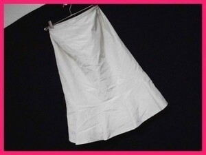 Send -handed goods ★ Made in Japan ★ Com Saddemode ★ Silk/Silk 68 % ♪ Luxury tight skirt M level beige cat POS * D2