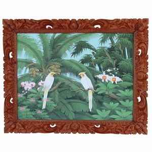 Two white birds and palm picture Pun Gosekan style 100x80 Parsa W