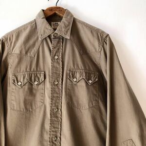 60S 70s LEE WESTERNER Cotton Satin Western Shirt USA Vintage 60's 70's Lee West Turner Mocatar Original Original