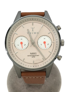 TRIWA ◆ Watch/analog/leather/pink/brown