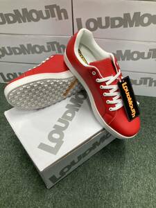 ★ New loud mouse spikeless golf shoes BIG LOGO [red] 27.5cm