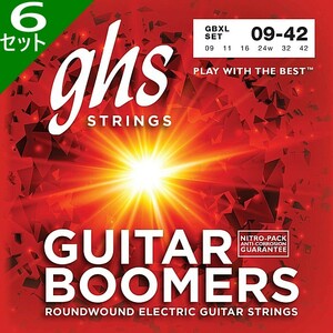 6 sets GHS Boomers GBXL 009-042 Geiichiz Electric Guitar String