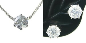 Diamond Necklace Earrings 0.348CT E Color VS2 Class 3EX Cut H &amp; C 0.6CTUP E Color VS Class 3EX Cut H &amp; C CGL