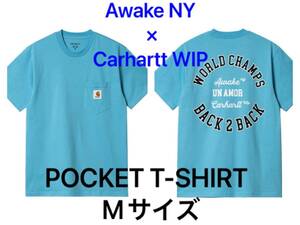 Awake NY x CARHARTT WIP / POCKET T-Shirt / BLUE / M Car Heart Awake Pocket T-shirt