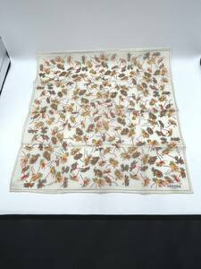 Renoma Lenoma Handkerchief Scarf Bandana Flower Light beige 42 × 42 Cotton