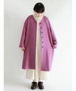 New tag unsuits SAMANSA MOS2 Samantha Mosmos hollow thread long coat 2021AW Size free purple price, 17.490 yen
