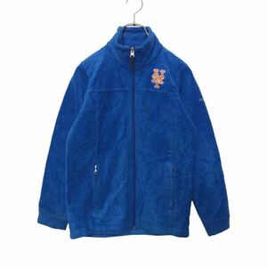 COLUMBIA Zip Up Fleece Jacket Boys M10-12 150 Blue New York Mets MLB Used American Purchased A412-5560