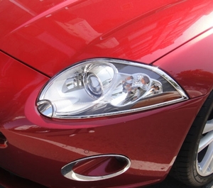 Jaguar XK XKR Chrome Plating Front Lump Limbound Headlight Head Lamp Lim Lim Besel Cover