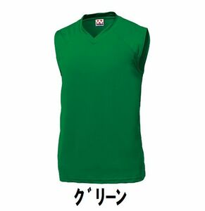 1 yen New basketball tank top shirt Green size 120 Child adult male woman Wundou Wandwo 1810 Futsal
