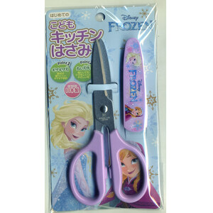 Kitchen Scissors Disney Made in Japan Children's Cooking Chicken Cap Yaxel Ana and Snow Queen/4752/Free Shipping