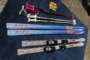 ◇ 303 ski/ski pole/8 -piece set/KAZAMA/160/SINANO/WINTER HIGH/Ski Paul/Binding/Ski