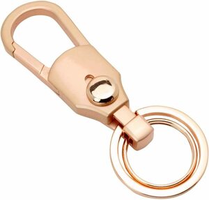 [Shipping included] (Metallic Pink Gold) JOY BONUS Keychain Car Double Ring Ladies Carabinafu
