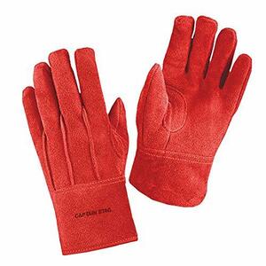 Captain Stag (Captain Stag) Outdoor Camp BBQ Soft Leather Glove Gloves Cowhide Red L Size UM-190