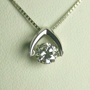 Dancing Stone Necklace Diamond One Platinum Shaking 1 Carat Appraisal 1.07ct D Color VS2 Class 3EX Cut GIA