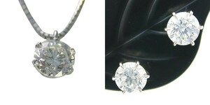 Diamond Necklace Earrings 0.203CT F Color VVS2 Class 3EX Cut H &amp; C 0.4CTUP F Color VVS -VS Class 3EX Cut H &amp; C CGL