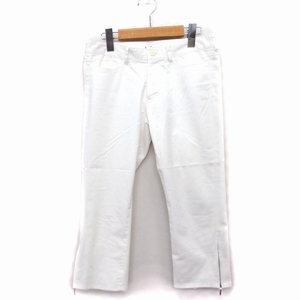 Dear Princess DEAR PRINCESS Denim Pants Cropped Rowlize Simple Zip Cotton Mixed White White /HT10 Ladies