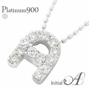 Initial Necklace A Diamond Necklace Pendant Platinum 900 Pt900 Name Ladies Jewelry Accessories