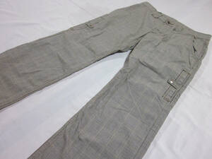 Free shipping !! Santa Fe Glen Check 7p Cotton Pants Men's 30 W Approximately 79cm Made in Japan Made in Japan Co., Ltd.