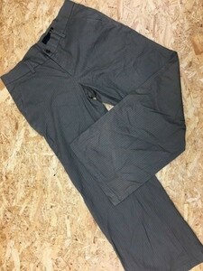 Rico RICO Flare Pants Boots Cut Button Fly Pinst Ripe Pocket Back Pocket with Long Flap L Gray Ladies